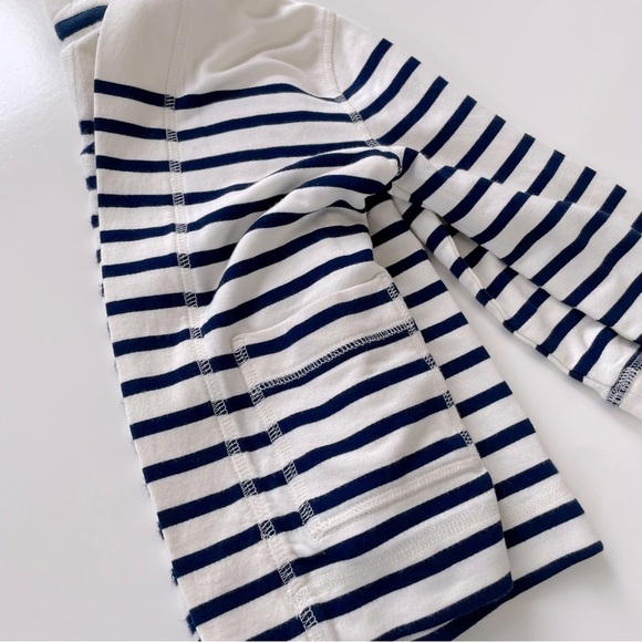 Vineyard Vines Little Girls White Navy Dreamcloth Striped Open Cardigan Size 4T - Picture 5 of 5